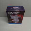 Christmas Tree Topper Lighted with 6 Projection Modes, Gold Christmas Angel Tree Topper Built-in LED Rotating Light, 3D Glitter Projector for Party Holiday Christmas Decoration Gifts