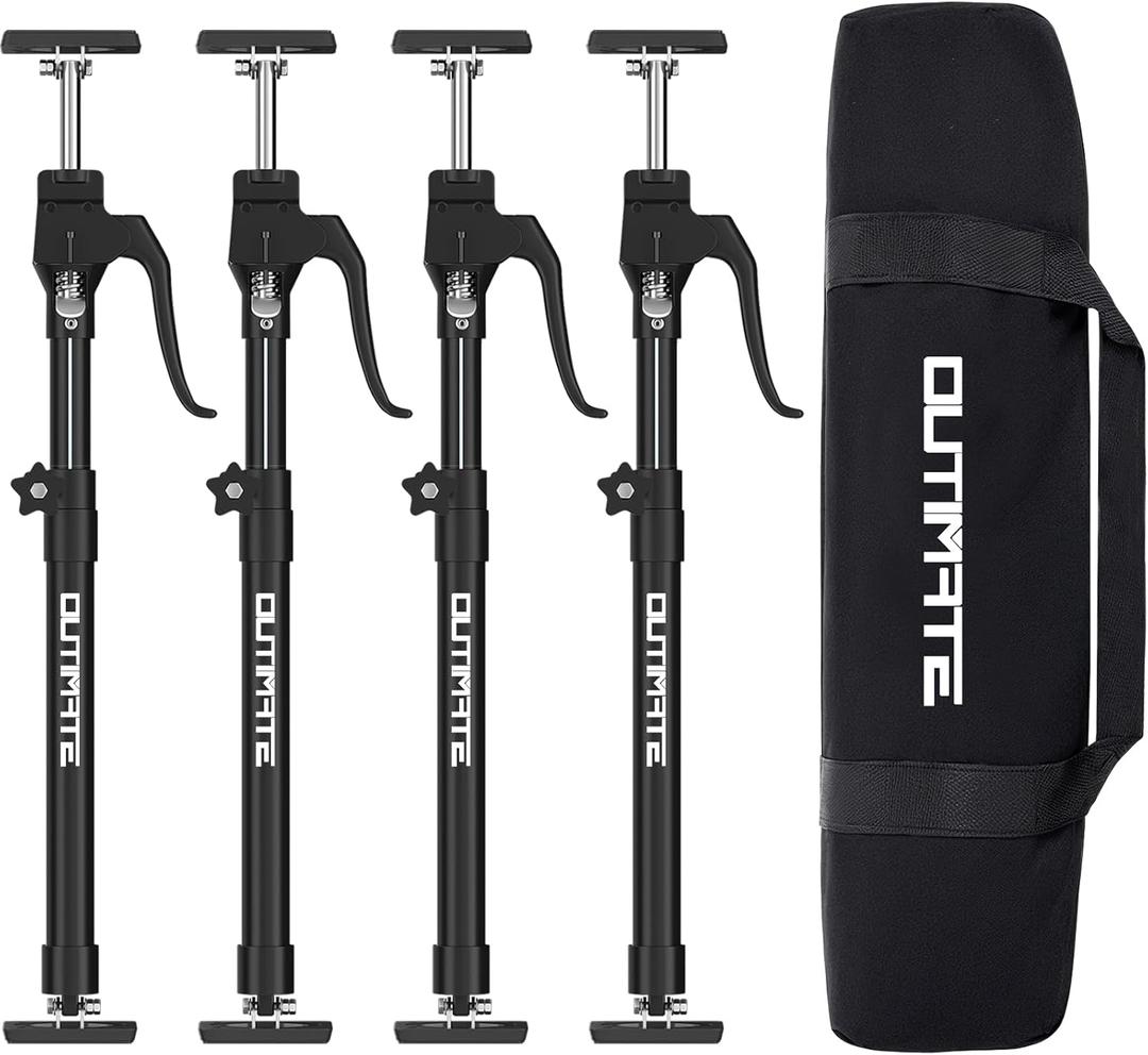 Third Hand Support Pole Heavy Duty, Cabinet Jacks for Installing Cabinets with 200 LBS Capacity and Expand from 23-3/5 to 45-3/10 in, 4-PC