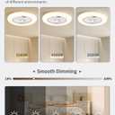 Buroraix,Ceiling Fans with Lights and Remote,Dimmable LED Modern Bedroom Fan lamp,Low Profile Ceiling Fan,Flush Mount Ceiling Fan lamp Black,Quiet,Living Room Kids Room,Kitchen,Office,Restaurant