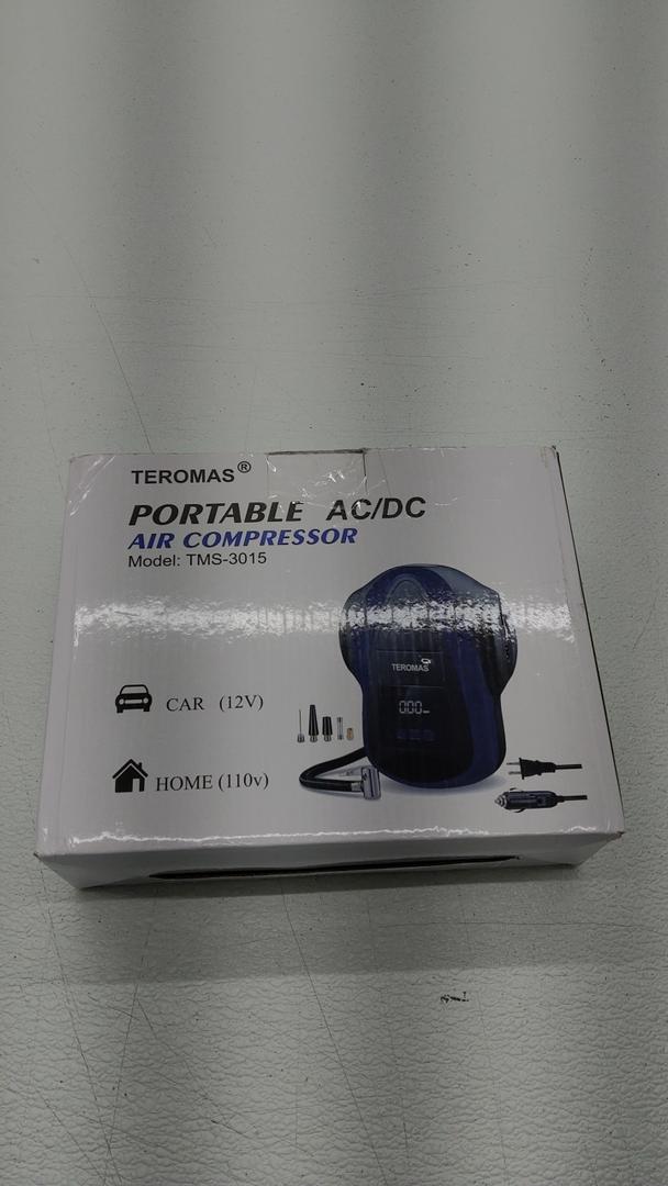 TEROMAS Tire Inflator Portable Air Compressor, Air Pump DC/ AC for Car Tires 12V DC and Other Inflatables at Home 110V AC, Digital Electric Tire Pump with Pressure Gauge(Blue)