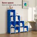 UNKU 16 Cube Storage Organizer, Closet Organizer Storage Shelves,Blue