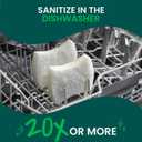 Scotch-Brite Greener Clean Non-Scratch Scrub Sponge, Sponge for Washing Dishes, Cleaning Kitchen, Superior Performance and Made with Sustainable Materials, Dishwasher Safe, 12 Scrub Sponges