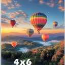 4 x 6 Acrylic Picture Frame, Horizontal/Vertical Clear Photo Frame for Wall with Tape, No Drilling Floating Hanging Frameless Picture Frame, Wall Mount Sign Holder for Home, School, Office