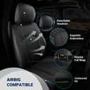 FEINEPRO Custom Leather Seat Covers For Dodge Ram 1500 Crew Cab 2019-2027 | Bucket Seat, 40/60 Split Rear Flat Bench, Custom Fit, Airbag Compatible, Non-Slip, Waterproof, Easy Install, Durable