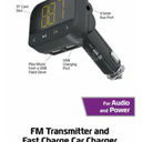 ZGear FM Transmitter & Fast Charging Car Charger, 12 watt, 2.4 Amp