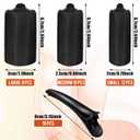40 Pieces Sponge Hair Rollers Satin Rollers Silk Foam Rollers Women Hair Curlers with Duck Teeth Clips for Hairdressing Styling(Multi-size,Black)