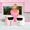Paris Hilton Air Fryer, Large 6-Quart Capacity, Nonstick Made without PFAS, Touchscreen Display, 8-in-1 (Air Fry, Roast, Broil, Bake, Reheat, Keep Warm, Pizza, Dehydrate), Dishwasher Safe, White