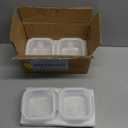 2 Cup Square Glass Food Storage Containers, Small Square Storage Containers With Airtight Lids Leak-proof, BPA free 16oz Glass Meal Prep Bowls, Dishwasher, Microwave, Freezer Safe (White)