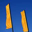 Anley Rectangle Feather Flagpole Set - Assembled Flutter Banner Pole Set with Carrying Bag - Fits 2.5Ft X 8Ft Feather Flags (Flag and Stand Not Included) - Flagpole ONLY