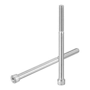 uxcell Hex Socket Bolts (1/4"-20x4), 304 Stainless Steel Hex Socket Drive Screw, Silver Tone, 10 Pcs