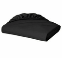 RBS BEDDING'S 400 Thread Count 100% Egyptian Cotton 1-Piece Fitted Sheet, Emperor (84" X 84") Black Solid (11 Inches Deep Pocket)