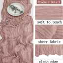 16 Pack Dusty Pink Cheesecloth Table Runner 20 x 120 inch Gauze Table Runners 10 FT Long,Semi Sheer Cheese Cloth Fabric Table Runner Bulk for Wedding,Party,Baby Shower,Bridal Shower Decoration