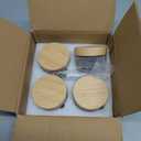 6oz Glass Jars with Airtight Lids - 4 Pack Overnight Oats Containers with Bamboo Lids, Small Food Containers with Measurement for Yogurt, Salad, Chia, Wide Mouth Mason Jar with Lid for Food Storage