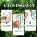 4 Sets of DIY Metal Plant Protectors from Deer, Garden Fencing Animal Barrier Size 11.8 * 12.9 inches, Mesh Plant Cage Chicken Wire Cloche for Plants with Stakes and Nylon Cables