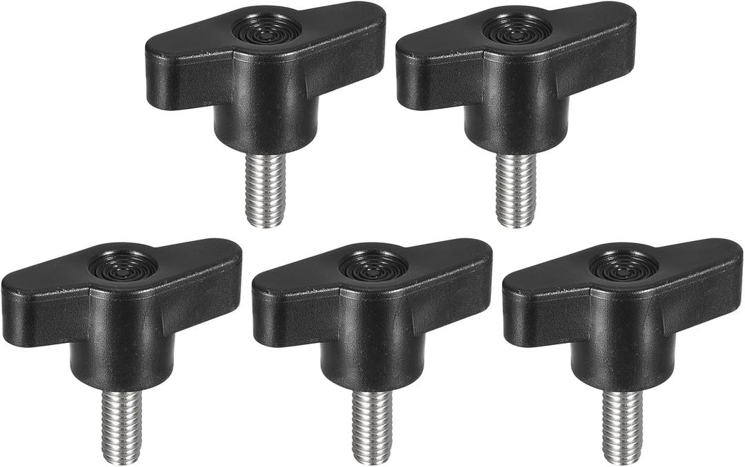 uxcell 5Pcs Clamping Screw Knob, M6 x 15mm Metric 304 Stainless Steel T Shaped Thumb Screws Handle for Quick Remove Hand Tightening Knob Replacement