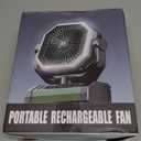 Portable Fan 24000mAh Battery Powered with Remote & LED, 4 Speed Strong Airflow, Desk/Camping/Outdoor/Gym Fan for Office Travel Treadmill Camping Gear