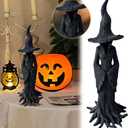 2 x Witch Statue-Halloween Resin Witch Statue-Collectible for Halloween Holiday Party Supplies & Spooky Seasonal Display