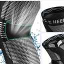 NEENCA Knee Brace, Knee Compression Sleeve Support with Patella Gel Pad & Side Spring Stabilizers, Medical Grade Knee Protector for Running, Meniscus Tear, Arthritis, Joint Pain Relief, ACL(Black Pairs XL)