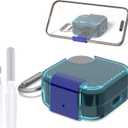 for CMF Buds Pro 2 / CMF Buds 2 Plus (2025) Clear Cases with Phone Stand & Cleaning Kit, Soft TPU Cover with Keychain, Shockproof & Anti-Scratch(Clear Blue)