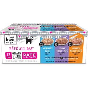 I AND LOVE AND YOU, Cat Food Variety, 3 Ounce, 12 Pack (EXP 03/19/29)