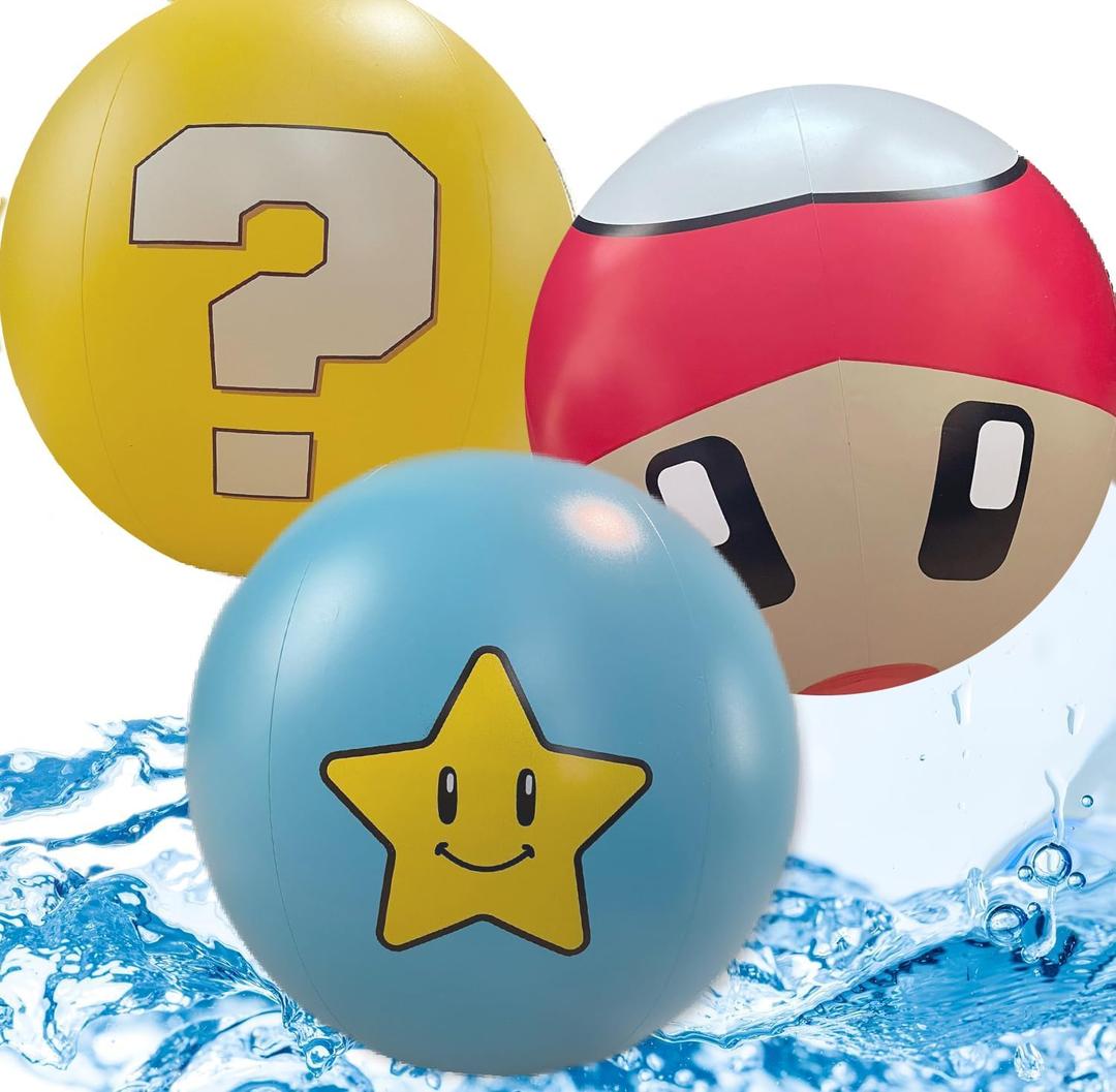 13.5 Set of 3 Fun Indoor and Outdoor Balls - Can Use for Play/Room Decor/Party Decor/Pool Inflatable Water Toys - Medium