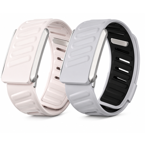  Silicone Sport Band Compatible with Whoop 4.0 Band Strap Men Women, Soft Breathable Sport Adjustable Waterproof Replacement Wristbands Straps for Whoop 4.0 Band - Gray, Starlight (Pack of 2)