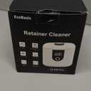 45kHz Ultrasonic Retainer Denture Cleaner Machine, Fast Cleaning for Aligners, Mouth Guards, Braces, Toothbrush Heads & Jewelry, 200ML Dental Cleaning Pod, 4 Modes & Digital Timer, White