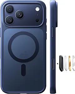 TORRAS for iPhone 17 Pro Case, Camera Control, Fit for MagSafe, MilitaryGrade Protection, Magnetic Slim Translucent AntiFingerprint Phone Case for iPhone 17 Pro 6.3", Deep Blue