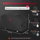 Comnova Griddle Cover for Blackstone 28 Inch With Hood - 600D Heavy Duty Waterproof Flat Top Grill Cover for Pro Series, BBQ Cover for Models 1883, 1924 and More