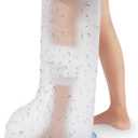 Waterproof Leg Cast Cover for Shower Adult, Cast Protector for Shower Leg Adult with Non-Slip Bottom, Leg Cast Bag for Shower Foot Cover for Shower After Surgery Reusable