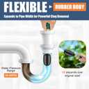 3 Pcs Drain Bladder Kit, Drain Cleaning Bladder Fits 1" to 6" Pipes, Rubber Drain Bladder Unclogger for Bathroom Sinks, Showers, Swimming Pool Drains, Kitchen Sinks and Main Drains