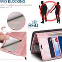 HAII Flip Case for Moto G 5G 2023,Flip Fold Leather Wallet Case with RFID Blocking Credit Card Slot and Kickstand Magnetic Closure Protective Cover for Motorola Moto G 5G 2023 (Pink)