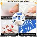 Pinkunn 20 Pcs 2026 Graduation Decorations Class of 2026 Graduation Table Centerpieces Glitter 3D Grad Cap Diploma Cake Topper Easy Assemble for 2026 Grad Party Supplies Decorations(Blue)