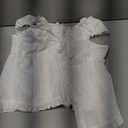 Women's Summer Button Down Crop Tops Cap Sleeve Y2k Slim Fitted Shirts Babydoll Coquette Tops Blouse (White, S)