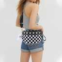 DOB SECHS Checkered Crossbody Purse Bag for Women Small Shoulder Hobo Bag Messenger Bag Checkered Purse