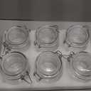 17oz Airtight Glass Jar with Lid, 6 Pack Clamp Lid Glass Storage Jars, Flip Top Food Storage Containers, Wide Mouth Thick Glass Jars for Yogurt Dessert Jam Sugar Snacks Overnight Oats Pantry Kitchen