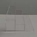 3 Tiers Assembled Bar Bottle Rack Display, Clear Acrylic 3-Tiers Stand Display for Home Mini Bars,Restaurants,Party Use 15.2x11.4x6 inches