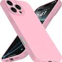 Compatible with iPhone 16 Pro Max Case, Liquid Silicone Upgrade [Camera Protection] [Soft Anti-Scratch Microfiber Lining] Shockproof Phone Case (Pink, iPhone 16 Pro Max)