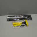 KeFanta Scraper Tool, 4" Wide Heavy Duty Floor Scraper with 45.7" Long Handle, Razor Blade Scraper for Cleaning Windows Glass Shower Gum Tile Scraper Ceiling Scraper, 10PCS Extra Metal Blades