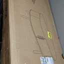 Coffee Table for Living Room, Modern Oval Coffee Table with Cabinets & Sliding Doors, Home Small Space, 47.2" Fluted Center Table, Walnut