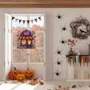 WEUOPG Diamond Art Hanging Kit for Adults, DIY Acrylic Diamond Art Painting Window Pendants Home Garden Wall Hanging Kits, Halloween Hanging Ornament (TP013)