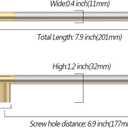 Asidrama 10 Pack 7 Inch(177mm) Knurled Gold and Brush Satin Nickel Kitchen Cabinet Handles,Cabinet Pulls Kitchen Cabinet Hardware Cupboard Handles Drawer Handles Dresser Pulls 4496A