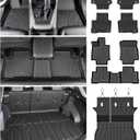 Floor Mats & Cargo Liner Set for Toyota RAV4 2019-2025, Full Coverage Interior Protection with Trunk Mat, Backrest Protector & Door Sill Guards, All Weather TPE Waterproof Anti-Slip Custom Fit