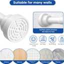 Shower Curtain Rod 45-78Inch,Tension Curtain Rods,White Shower Rods for Bathroom, Spring Tension Rod No Drilling for Window,Closet, Door (31"to 76"-1Pcs)