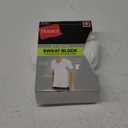 Hanes Men's Undershirt, Underarm Sweat Blocking Tee, White V-Neck T-Shirt, 3-Pack Medium