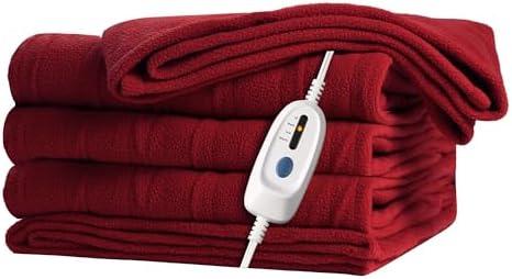 McJaw Electric Heated Blanket 72"x 84" Full Size, 4 Heating Levels and 10-Hour Auto Off, Lightweight and Breathable - Burgundy McJaw Electric Heated Blanket 72"x 84" Full Size, 4 Heating Levels and 10-Hour Auto Off, Lightweight and Breathable - Burgundy