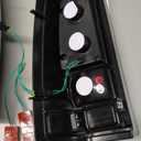 LED Tail Lights Compatible with 2003-2006 Chevry Silverado 1999-2002 GMC Sierra 1500 2500 3500 Left Drive and Right Passenger Side Rear Brake LED Taillight, Black