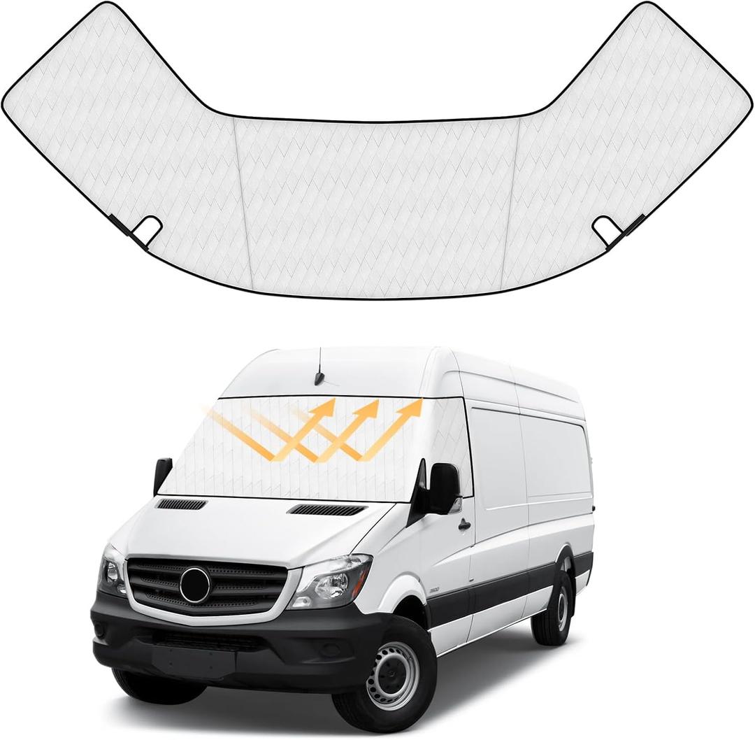 RV Windshield Window Cover Fit for Class B Dodge Mercedes Sprinter 2006-2015Motorhome Windshield Cover Snow Cover for RV