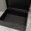 BeeGreeny Large Wooden Memory Box for Keepsakes, Premium Black Wooden Keepsakes Box with Lid for Memories, Weddings, Engraved Memory Keepsake Box, Decorative Storage Box