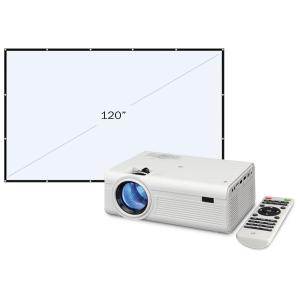 Mini Projector with Bluetooth and 120" Projection Screen (PJ308VP)